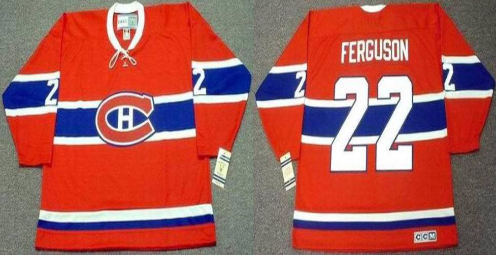 2019 Men Montreal Canadiens #22 Ferguson Red CCM NHL jerseys->montreal canadiens->NHL Jersey